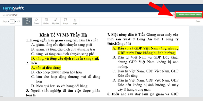 Lưu file word vừa chuyển đổi về máy