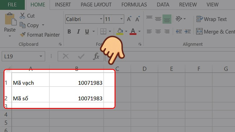 Mở ứng dụng Word, Excel, Powerpoint rồi nhập thông tin mã vạch cần tạo trên định dạng Unicode