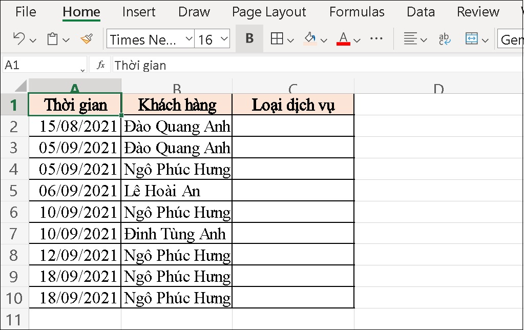 Tìm những khách hàng đã sử dụng dịch vụ duy nhất một lần trong danh sách.